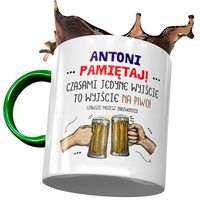 Kubek Zielony Dla Antoniego Antka Kolegi Prezent Z Nadrukiem Ze Zdjęciem
