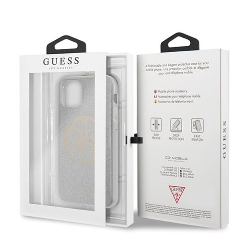 Guess Circle Glitter 4G - Etui do iPhone 11 Pro (Light Grey) na Arena.pl