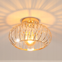 LAMPA SUFITOWA ZŁOTY ZYRANDOL E27 KRYSZTAŁOWY NOWOCZESNY DO KUCHNI