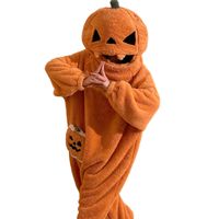 Kombinezon Halloweenowy Dynia Pluszowy Beżowy L