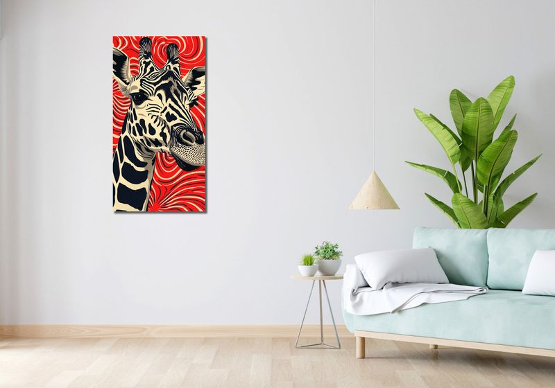 Obraz 50x100cm Wzrok Żyrafy zdjęcie 2
