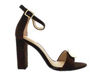 Clarks Sandały damskie - Curtain Deco - rozmiar 41 - Ciemny brąz zamszowe