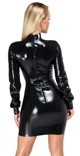 latex sukienka lateksowa czarna 2xl z siateczką i regulacją na Arena.pl