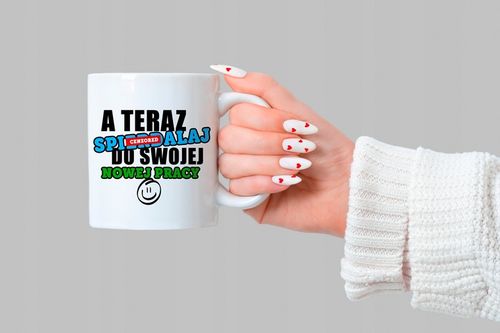 KUBEK ŚMIESZNY PREZENT NA POŻEGNANIE DLA KOLEGI Z PRACY BIURO KORPO WZORY na Arena.pl