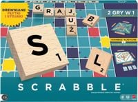 Scrabble Drewniane płytki i stojaki Rodzinna gra