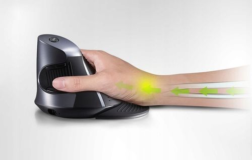 Bezprzewodowa Myszka Pionowa Delux M618g Db Bluetooth Ergonomiczna Czarna na Arena.pl