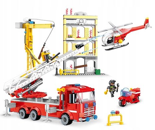 Klocki Cogo Straż Pożarna Pożar na Budowie 613 el na Arena.pl