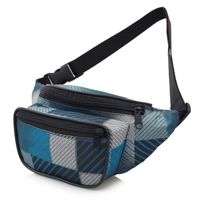 NERKA saszetka biodrówka damska polska w kratę N124 kolorowa