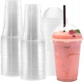 KUBKI PET SHAKE 500ML Z WIECZKIEM WYPUKŁYM 50SZT