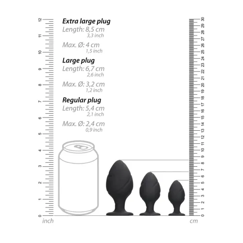 shots ouch! swirled zestaw anatomicznych zatyczek silikonowych na Arena.pl