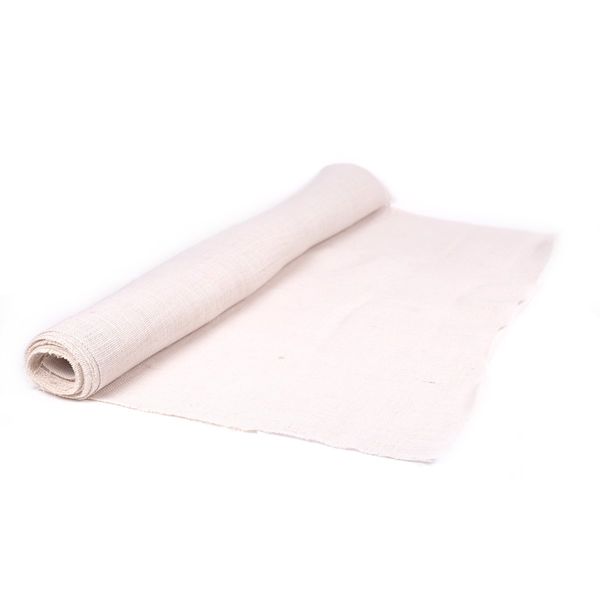 Tkanina jutowa biała 100 cm - na metry zdjęcie 1