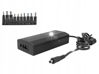 UNIWERSALNY ZASILACZ ŁADOWARKA DO LAPTOPA 120W 12-24V 4A 8 KOŃCÓWEK