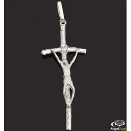 SREBRNY KRZYŻYK PAPIESKI Z JEZUSEM PRÓBA SREBRA 925 na Arena.pl