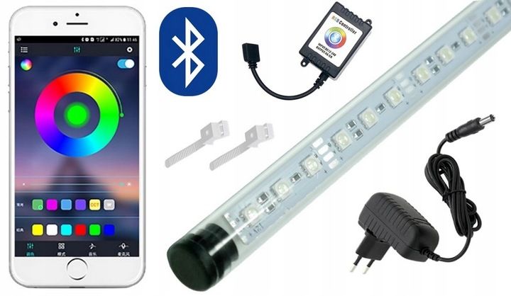 Świetlówka LED RGB akwarium BLUETOOTH 50cm I zdjęcie 1