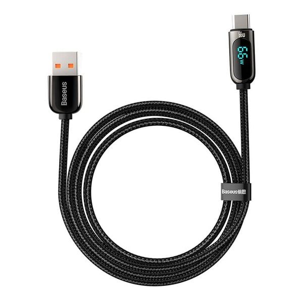 Kabel USB do USB-C Baseus Display, 66W, 1m (czarny) zdjęcie 6