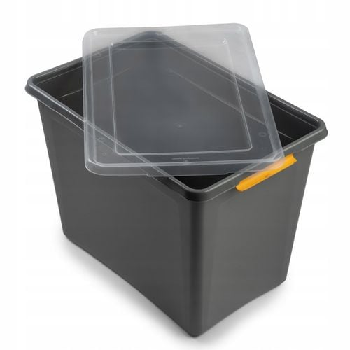 POJEMNIK NA ZABAWKI DUŻY PUDEŁKO SKRZYNIA NA KÓŁKACH Z POKRYWKĄ 80L na Arena.pl