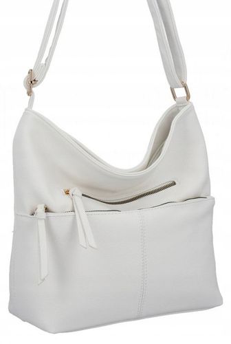 Herisson - torebka worek zamek skóra ekologiczna biały 1052L2080 na Arena.pl