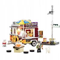 LUMIBRICKS Chili Dog Trailer Street Fusion zestaw klocków LED 515 elementów