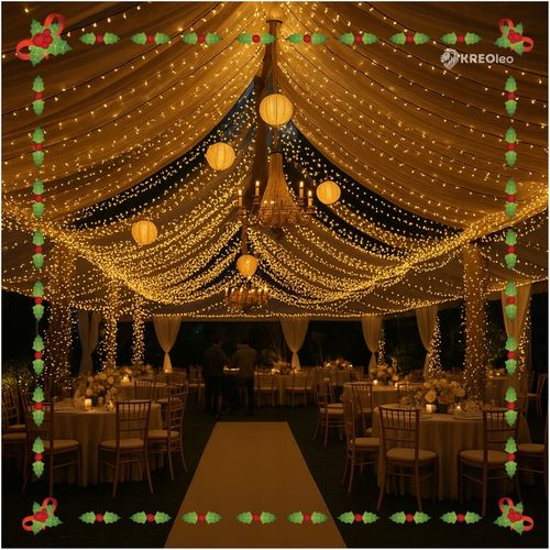 MOCNE LAMPKI CHOINKOWE 500 LED OŚWIETLENIE ŚWIĄTECZNE ZEW/WEW BIAŁY CIEPŁY na Arena.pl