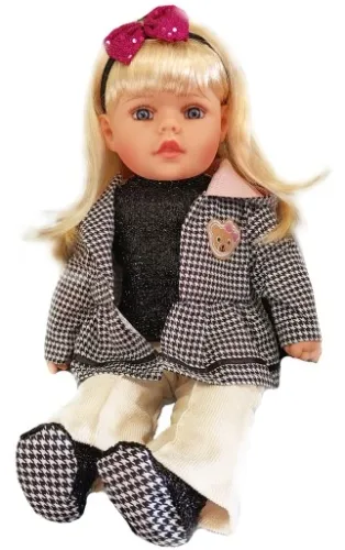 Lalka bobas jak żywa duża 56cm miękka interaktywna mówi śpiewa 2języki uczy na Arena.pl