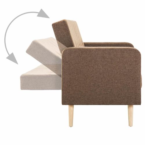 Rozkładana Sofa Materiałowa, Brązowa na Arena.pl