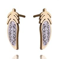 Kolczyki Ze Stali Szlachetnej Pozłacanej 14K Złotem Kst2650