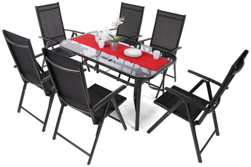 ZESTAW MEBLI IBIZA BASIC BLACK 6+1 (758935) na Arena.pl