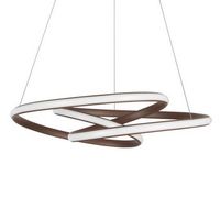 Salonowa lampa wisząca wstążka Ibiza LE41654 LED 43W 3000K brązowa biała