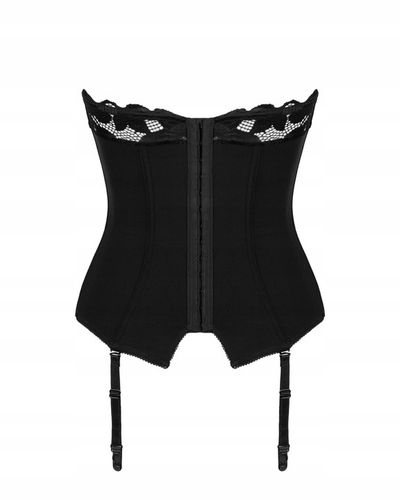 Obsessive Gorset Damski z Elegancki z Koronką i Siateczką M/L Czarny na Arena.pl