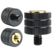 Adapter tuleja redukcja M5 na M6 statywowa aluminium czarna lampy 21 mm