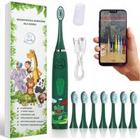 SZCZOTECZKA SONICZNA DLA DZIECI ELEKTRYCZNA DO ZĘBÓW ŻABA OSŁONKA HEELLY