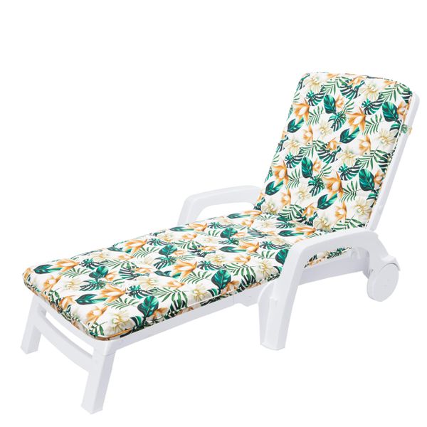 Poduszka AMELIA na długi leżak ogrodowy plażowy, materac 185x60x6cm zdjęcie 8