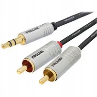 2X KABEL 2 RCA - 3.5mm MINI JACK STEREO AUDIO PROLINK FUTURA SLIM FSL 203 5