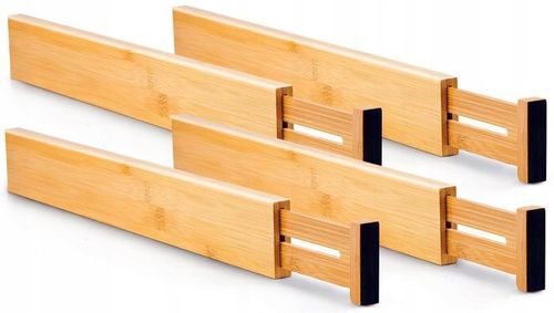 4x BAMBUSOWY ORGANIZER DO SZUFLADY SEPARATOR PRZEGRÓDKA ROZSZERZANY na Arena.pl