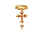 bransoletka bismark z krzyżem (b23/zim/35au)