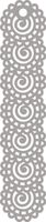 A7 Zawieszka dekor ozdoba ażurowa j szary 18x90 cm