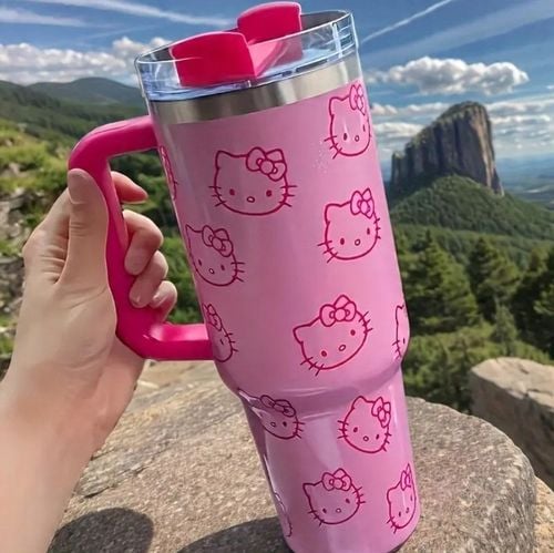 KUBEK TERMICZNY TERMOS SANRIO HELLO KITTY 1200 ML DUŻY STAL NIERDZEWNA na Arena.pl