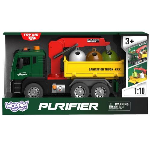 WOOPIE Ciężarówka Śmieciarka z Dźwigiem Segregacja Śmieci - skala 1:10 na Arena.pl