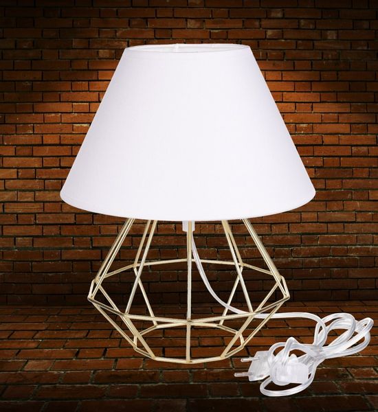 Lampka nocna 1xE27 PATI GOLD/WHITE II zdjęcie 2