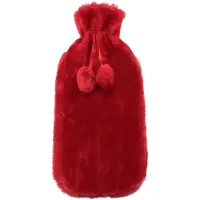 Termofor pluszowy gumowy ogrzewacz termofor w pokrowcu miękkie futerko