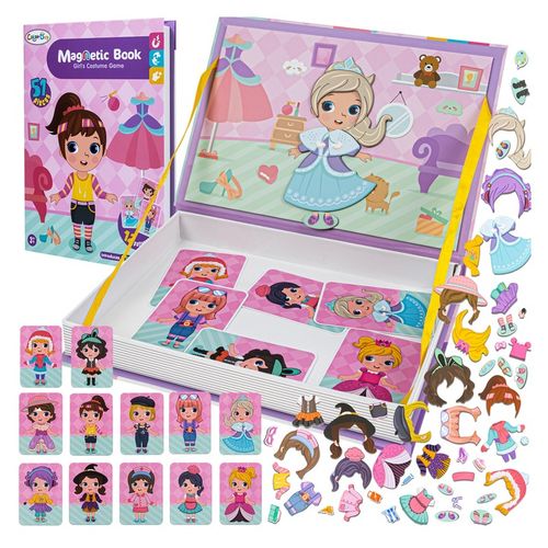 Książka układanka magnetyczna Lalka Ubieranie Dziewczynki Puzzle dla Dzieci na Arena.pl