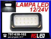 Lampa 12 LED 10x6 cm Biała Zimna oświetlenie wnętrza Kabona TIR jacht