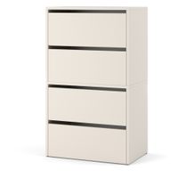 Szafka na buty nowoczesna uchylna 4 drzwi do przedpokoju duża kaszmirowa