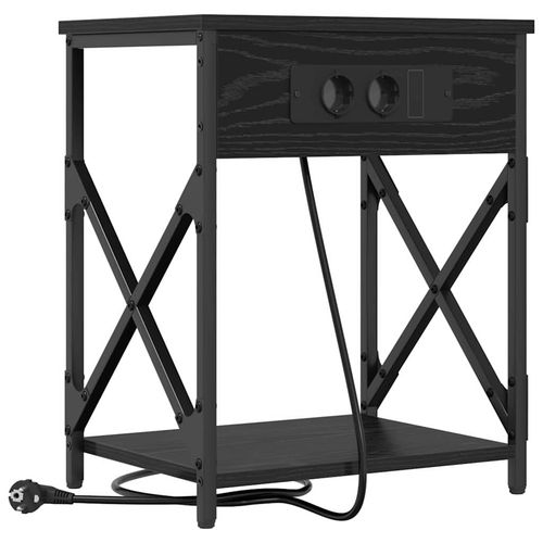 Szafka Nocna z szufladą 2 pcs Czarny dąb 41 x 31 x 51 cm na Arena.pl