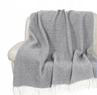 Koc VALENCIA z frędzlami NARZUTA NA ŁÓŻKO NA KANAPĘ PLED piknik bawełniany