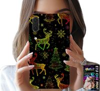 ETUI DO HUAWEI P20 - RENIFER, PŁATEK ŚNIEGU, CHOINKA + SZKŁO
