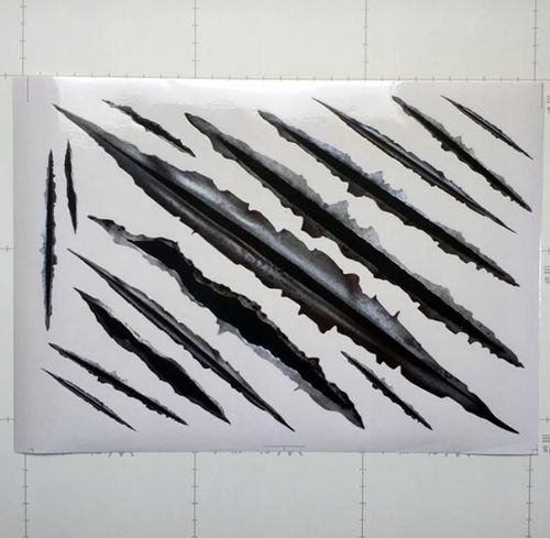 Naklejka Rysy Zaięcia rany na Auto Siekiera Zadrapanie Pazury Sznyty Blizny na Arena.pl