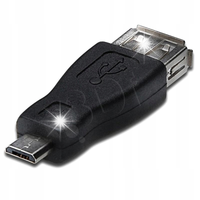 Adapter Akyga USB F - Micro USB M czarny