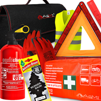 GAŚNICA 1KG APTECZKA DIN13164 KAMIZELKA TORBA TRÓJKĄT RĘKAWICE ZESTAW