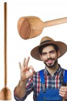 DUŻY XXL TŁUCZEK ubijak do kapusty DREWNIANY JESION NIE PĘKA! SOLIDNY MOCY